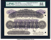 East Africa Government of the East Africa Protectorate 20 Rupees 1.7.1912 Pick 3cts Color Trial Specimen PMG About Uncirculated 55. The first series o...