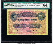 East Africa East African Currency Board 100 Shillings = 5 Pounds ND (1938-51) Pick 31p1 Front Proof PMG Choice Uncirculated 64. An impressive composit...