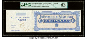 Falkland Islands Government of the Falkland Islands 1 Pound ND (1899-1915) Pick A3p Proof PMG Uncirculated 62. A terrific and very rare offering from ...
