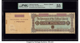 Falkland Islands Government of the Falkland Islands 1 Pound ND (1899-1915) Pick A3pm Printer's Model PMG About Uncirculated 55. A well preserved Print...