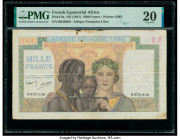 French Equatorial Africa Afrique Francaise Libre 1000 Francs ND (1941) Pick 9a PMG Very Fine 20. In 1941, French Equatorial Africa was able to secure ...