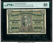 German East Africa Deutsch-Ostafrikanische Bank 100 Rupien 15.6.1905 Pick 4 PMG Extremely Fine 40. A simply, beautiful example of this classic German ...