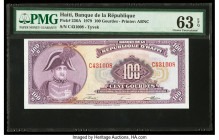 Haiti Banque de la Republique d'Haiti 100 Gourdes 1979 Pick 236A PMG Choice Uncirculated 63 EPQ. High denomination Haitian emissions are rarely seen t...