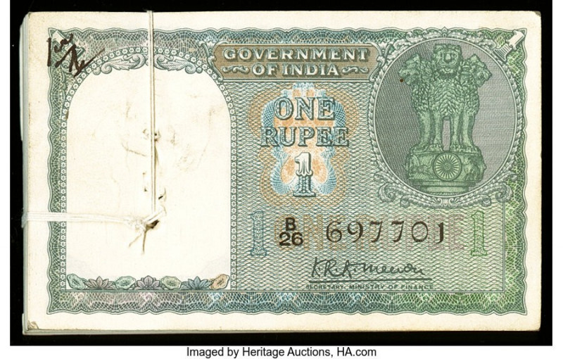 India Reserve Bank of India 1 Rupee ND (1949) Pick 71a Jhunjhunwalla-Razack 6.1....