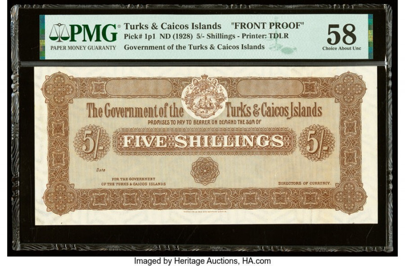 Turks & Caicos Islands Government of the Turks and Caicos Islands 5 Shillings ND...