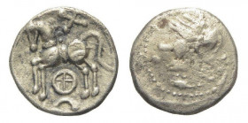 Quinar AR
Gaul, Aedui, c. 80-50 BC
13 mm, 1,45 g
De la Tour 8178 var.