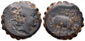 Serrate Æ
Seleukid Kingdom, Antioch on the Orontes, Antiochos VI Dionysos (144-142 BC)
22 mm, 8,40 g