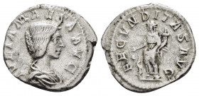 Denarius AR
Julia Maesa (218-222), Rome, IVLIA MAESA AVG, Bust of Julia Maesa, hair waved and turned up low at the back, draped, right / FECVNDITAS A...