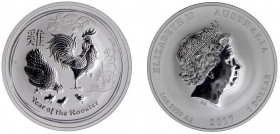 1 Dollar AR
1 Oz Silver, Australia, 2017, Year of the Rooster
31,10 g