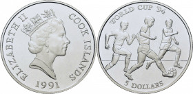 10 Dollars AR
Cook Islands, Elizabeth II, Olympic Games 1992
40 mm, 20 g