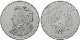10 Euro AR
Wolfgang Amadeus Mozart 1756-2006
32 mm, 16,5 g