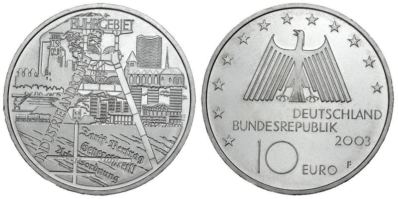 10 Euro AR
Industrielandschaft Ruhrgebiet
32 mm, 16,50 g