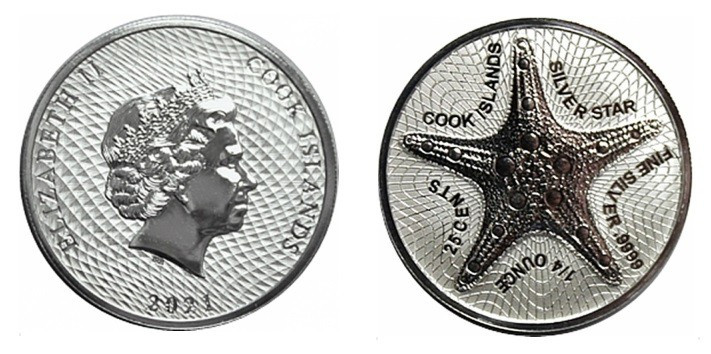 25 Cents AR
Cook Islands, ¼ OZ
8 g