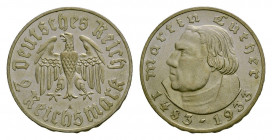 2 Reichsmark AR
Martin Luther, 1933
25 mm, 8 g