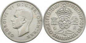 2 Shilings AR
Georg VI (1936-1952), 29 mm, 11,20 g
KM# 855
