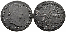 8 Maravedis Æ
Spain, Ferdinando VII (1808-1833)
29 mm, 11,40 g