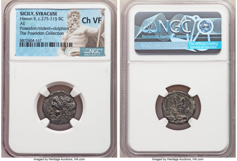 SICILY. Syracuse. Hieron II (ca. 275-215 BC). AE litra (17mm, 11h). NGC Choice V...