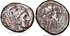 MACEDONIAN KINGDOM. Alexander III the Great (336-323 BC). AR tetradrachm (25mm, 17.14 gm, 4h). NGC VF 5/5 - 2/5. Late lifetime-early posthumous issue ...