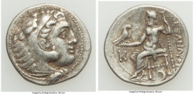 MACEDONIAN KINGDOM. Alexander III the Great (336-323 BC). AR drachm (19mm, 4.24 gm, 11h). VF. Posthumous issue of Colophon, 310-301 BC. Head of Heracl...