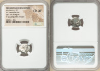 THRACE. Chersonesus. Ca. 4th century BC. AR hemidrachm (14mm). NGC Choice XF. Persic standard, ca. 480-350 BC. Forepart of lion right, head reverted /...