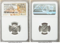 THRACIAN KINGDOM. Lysimachus (305-281 BC). AR drachm (18mm, 4.39 gm, 11h). NGC Choice AU 5/5 - 4/5. Posthumous issue of 'Colophon' in the name and typ...