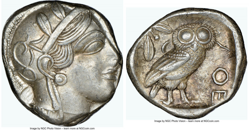 ATTICA. Athens. Ca. 440-404 BC. AR tetradrachm (24mm, 17.18 gm, 5h). NGC Choice ...