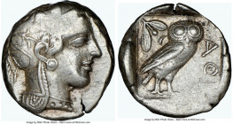 ATTICA. Athens. Ca. 440-404 BC. AR tetradrachm (24mm, 17.10 gm, 7h). NGC Choice VF 3/5 - 4/5. Mid-mass coinage issue. Head of Athena right, wearing ea...