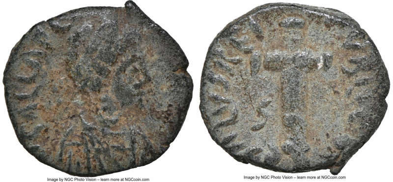 Galla Placidia, Western Roman Empire (AD 421-450). AE4 or nummus (11mm, 0.92 gm,...