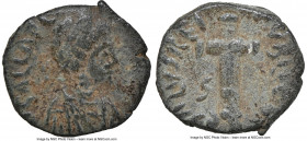 Galla Placidia, Western Roman Empire (AD 421-450). AE4 or nummus (11mm, 0.92 gm, 6h). NGC Choice VF 4/5 - 4/5. Rome, 2nd officina, ca. AD 425-435. D N...