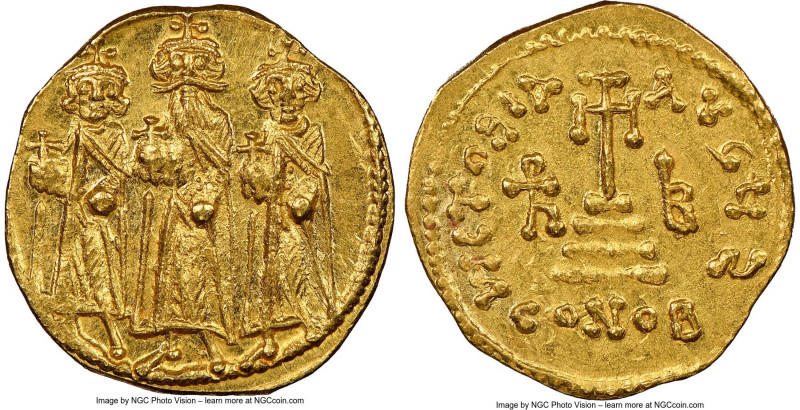 Heraclius (AD 632-641), with Heraclius Constantine and Heraclonas as Caesar. AV ...