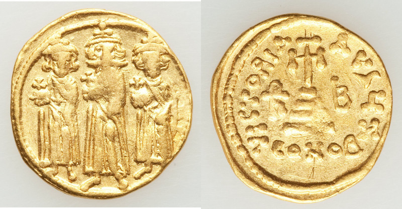 Heraclius (AD 632-641), with Heraclius Constantine and Heraclonas as Caesar. AV ...