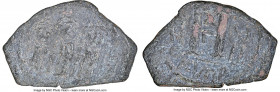 Heraclius (AD 610-641), with Heraclius Constantine. AE follis or 40 nummi (25mm, 3.97 gm, 1h). NGC Choice VF 4/5 - 2/5, scratches Cyprus, 3rd officina...