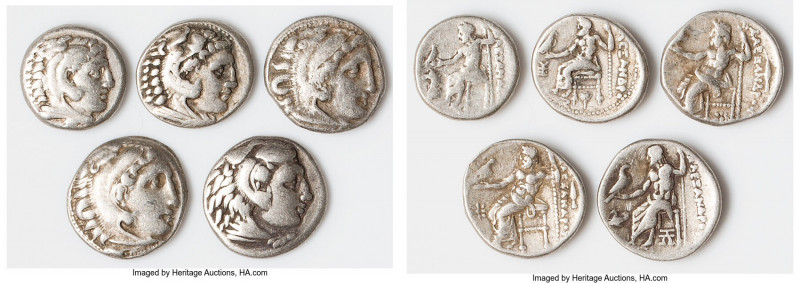 ANCIENT LOTS. Greek. Macedonian Kingdom. Ca. 4th-3rd centuries BC. Lot of five (...
