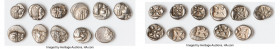ANCIENT LOTS. Greek. Ionia. Miletus. Ca. late 6th-5th centuries BC. Lot of eleven (11) AR 1/12th staters or obols. VF-XF. Milesian standard. Forepart ...