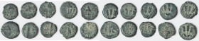 ANCIENT LOTS. Judaea. Ca. 1st centuries BC-AD. Lot of ten (10) AE prutahs. Fine. Fine. Includes: Various issuers, dates and themes. Ten (10) coins in ...