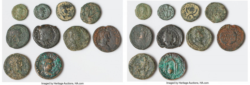 ANCIENT LOTS. Roman Provincial. AD 1st-3rd centuries. Lot of ten (10) AE. Fine. ...