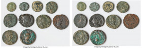 ANCIENT LOTS. Roman Provincial. AD 1st-3rd centuries. Lot of ten (10) AE. Fine. Includes: AE issues (10) various emperors and types. Total ten (10) co...