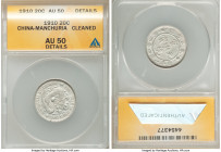 Manchurian Provinces. Hsüan-t'ung 20 Cents Year 1 (1910) AU50 Details (Cleaned) ANACS, KM-Y213. Coin is rotated in holder. 

HID09801242017

© 202...