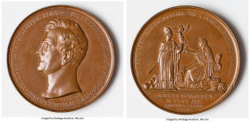 Prussia copper "Friedrich von Ribbentrop 50th Anniversary in the Prussian Civil Service" Medal 1838 UNC, 48.3mm. 56.20gm. By AF König. FR DE RIBBENTRO...