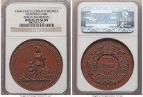 Prussia bronze Proof "Berlin Exhibition" Medal 1844 PR64 Brown NGC, Wurzbach-685. 45mm. ERINNERUNG AN DIE AUSSTELLUNG DEUTCHER GEWERBSERZEUGNISSE ZU B...