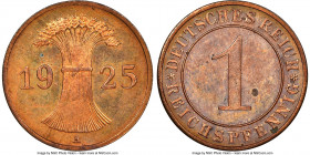Weimar Republic Proof Pfennig 1925-A PR64 Red and Brown NGC, Berlin mint, KM37. 

HID09801242017

© 2020 Heritage Auctions | All Rights Reserved