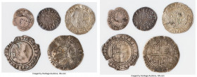 5-Piece Lot of Uncertified Assorted Hammered Issues, 1) Henry III (1216-1272) Penny ND (1247-1272) - VF, S-1362. 17.7mm. 1.34gm 2) Elizabeth I (1558-1...
