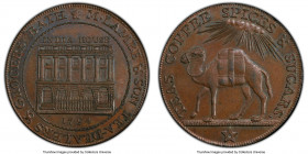 Somersetshire. Bath copper 1/2 Penny Token 1794 MS63 Brown PCGS, D&H-50c. M. LAMBE & SON TEA-DEALERS & GROCERS BATH Building with INDIA HOUSE above an...
