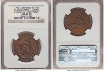 Warwickshire. Mining & Copper Co. copper 1/2 Penny Token 1792 MS63 Brown NGC, D&H-95. Edge: BIRMINGHAM REDRUTH. BIRMINGHAM MINING AND COPPER COMPANY 1...