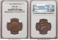 Victoria 1/2 Penny 1859 MS65 Brown NGC, KM726, S-3949. Violet, blue and gold toning. 

HID09801242017

© 2020 Heritage Auctions | All Rights Reser...