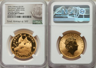 Elizabeth II gold Proof "Mayflower 400th Anniversary" 100 Pounds (1 oz) 2020 PR70 Ultra Cameo NGC, KM-Unl. Mintage: 500. first day of Issue. AGW 1.000...