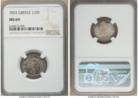 Othon 1/2 Drachma 1833 MS64 NGC, Munich mint, KM19. Deep turquoise, violet, russet and rose toned. 

HID09801242017

© 2020 Heritage Auctions | Al...