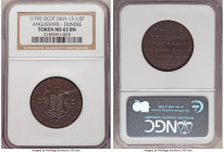 Augusshire. Dundee copper 1/2 Penny Token ND (1790's) MS65 Brown NGC, D&H-13. PAYABLE AT W. CROOMS HIGH STREET DUNDEE / DEI DONUM PRUDENTIA ET CANDORE...