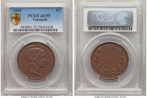 Republic Centavo 1843-(l) AU55 PCGS, London mint, KM-Y3.1. One year type. 

HID09801242017

© 2020 Heritage Auctions | All Rights Reserved