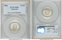 Republic 1/2 Bolivar 1936 MS62 PCGS, Philadelphia mint, KM-Y21. Last year of type. 

HID09801242017

© 2020 Heritage Auctions | All Rights Reserve...